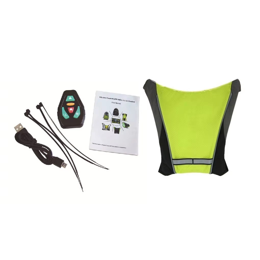 2021 LED Cycling Vest Night Cycling Remote Control Bike Clothing with LED Turn Light Indicator