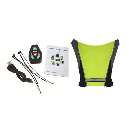 2021 LED Cycling Vest Night Cycling Remote Control Bike Clothing with LED Turn Light Indicator