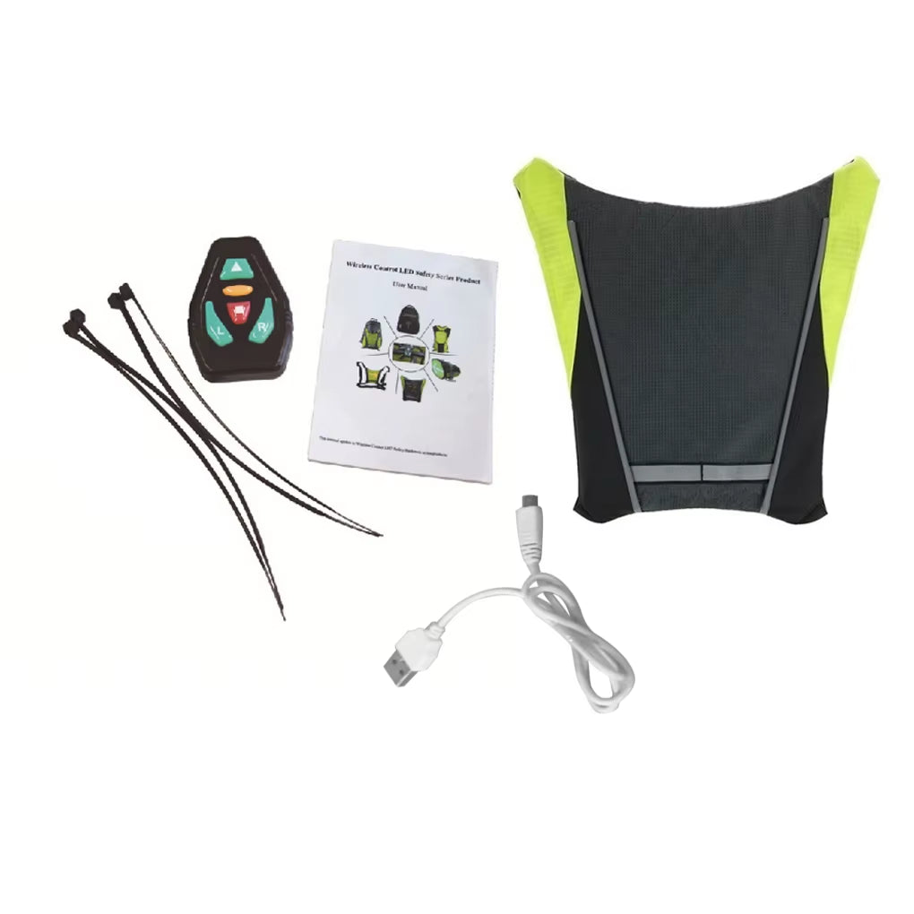 2021 LED Cycling Vest Night Cycling Remote Control Bike Clothing with LED Turn Light Indicator